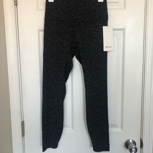 NWT Lululemon Align Pant II 25” Camo Deep Coal Sz8
